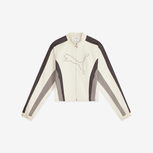Puma/彪马官方正品女士休闲拉链宽松撞色立领夹克外套639806-87