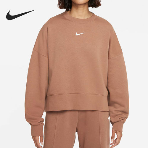 Nike/耐克官方正品休闲女子休闲运动加绒卫衣套头衫 DJ7666-256
