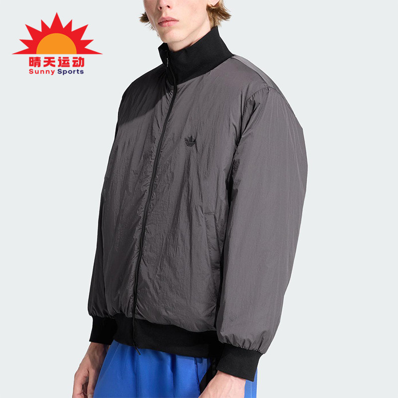 Adidas/阿迪达斯正品三叶草男士休闲保暖立领运动梭织棉服JW0980