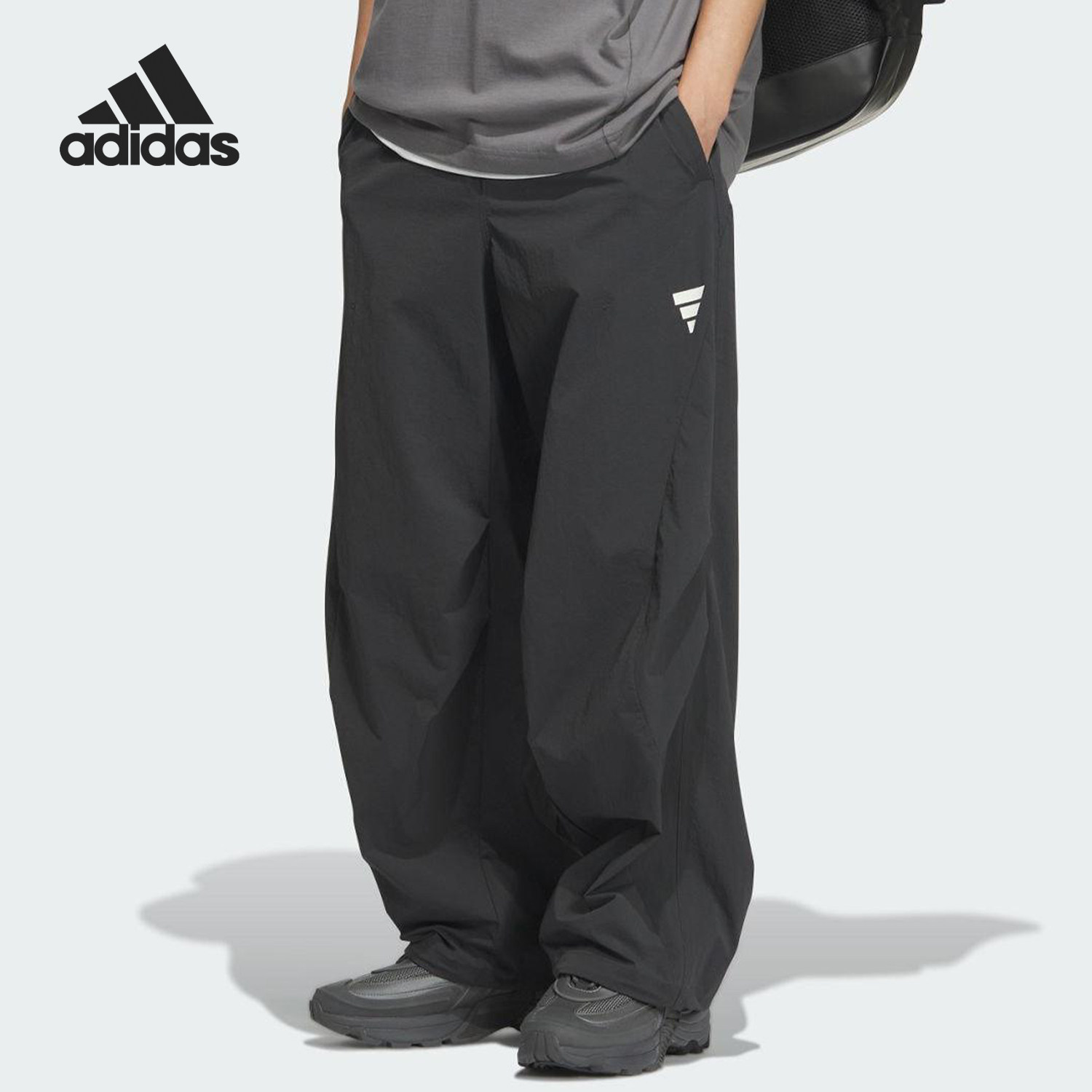 Adidas/阿迪达斯正品新款男士梭织户外宽松运动休闲裤KB4614