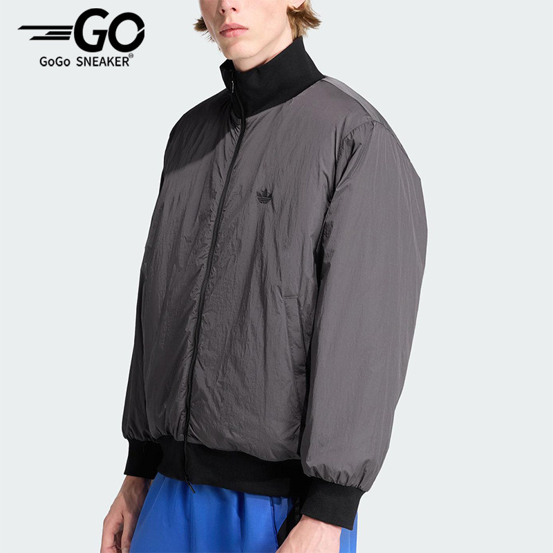 Adidas/阿迪达斯正品三叶草男士休闲保暖立领运动梭织棉服JW0980