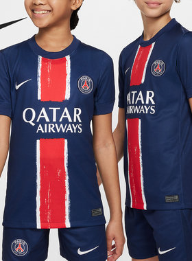 Nike/耐克正品Dri-FIT 大童夏季舒爽足球圆领球衣FN9155-411