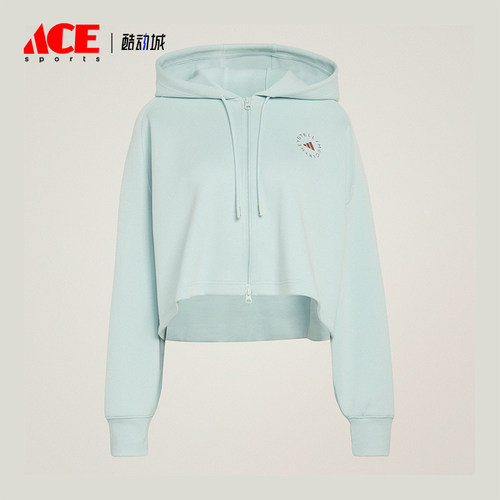 Adidas/阿迪达斯正品SMC新款女浅蓝色运动生活经典夹克外套JZ0655