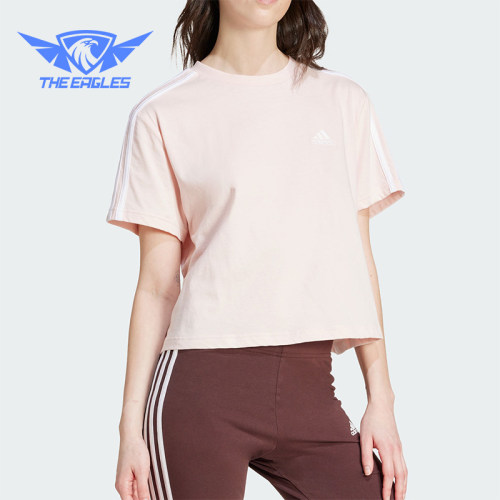 Adidas/阿迪达斯正品夏季女士休闲短款运动透气干爽短袖T恤IY4227