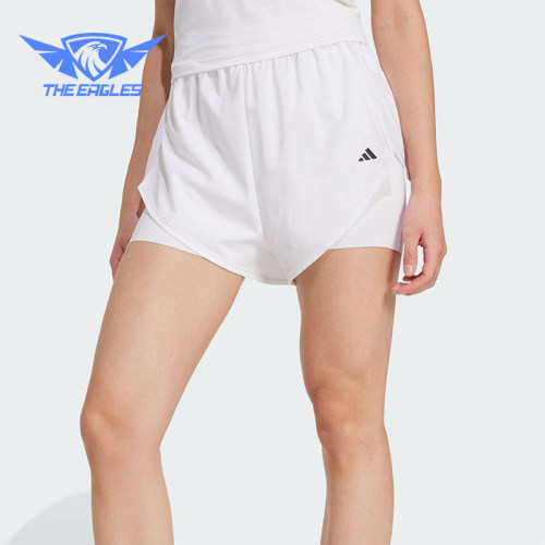 Adidas/阿迪达斯正品2025夏季款女士高腰经典运动训练短裤KB3141