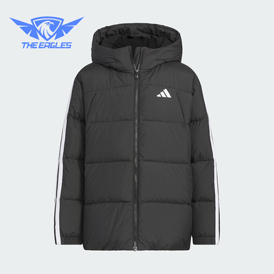 Adidas/阿迪达斯正品2025秋冬款儿童休闲连帽保暖羽绒服KC5928