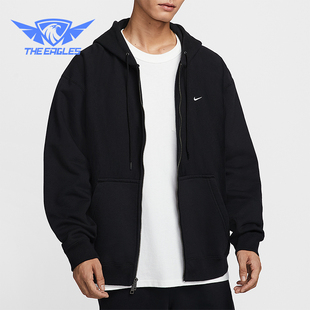 运动拉链开襟加绒夹克HV1085 Nike Swoosh男士 Solo 010 耐克正品