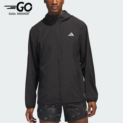 Adidas/阿迪达斯正品2025男士拉链反光运动跑步连帽外套IL7230