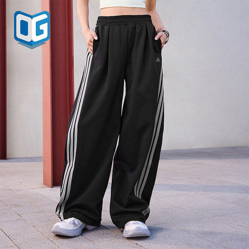 Adidas/阿迪达斯正品2026春季款女士耐穿宽松运动休闲长裤KR7594