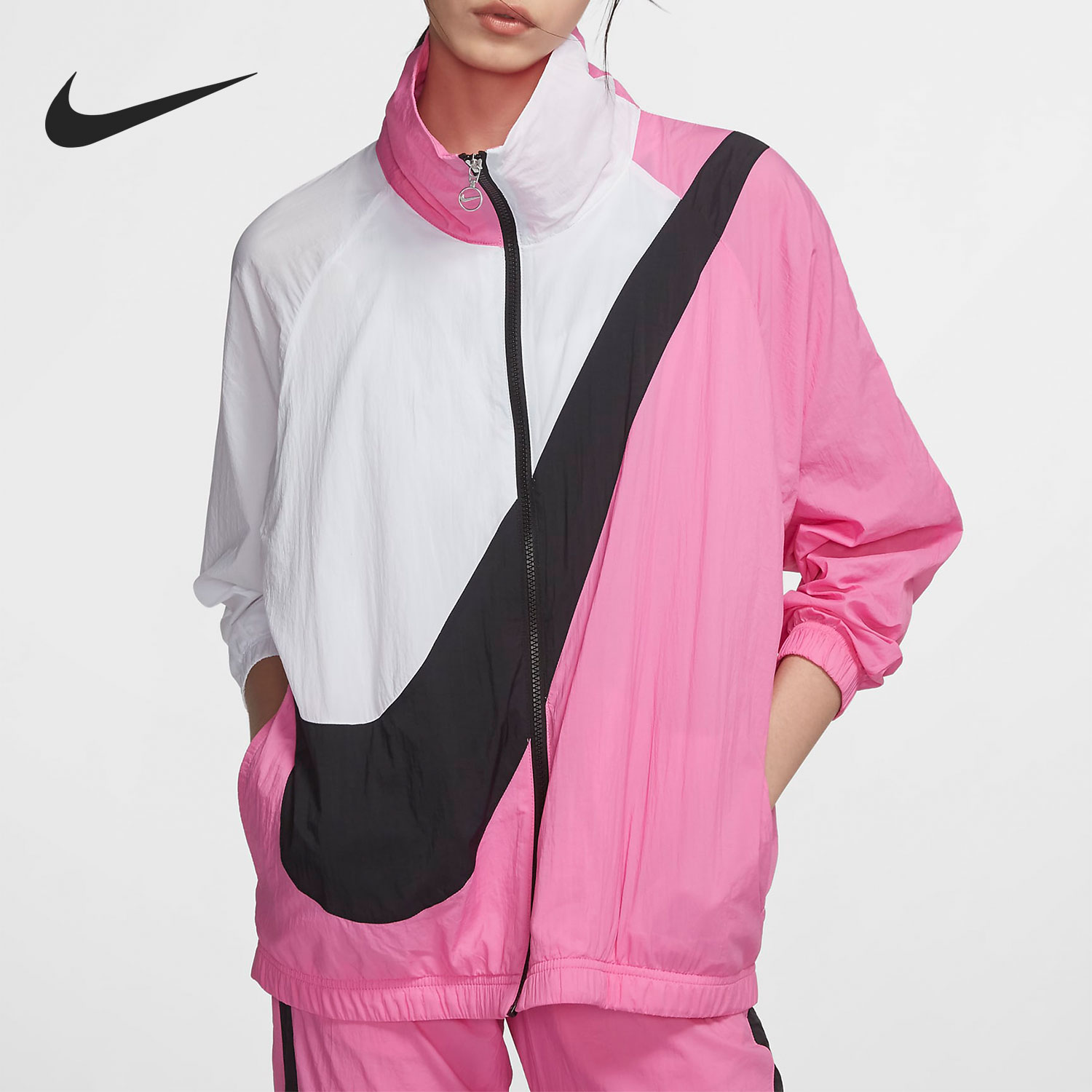 Nike/耐克官方正品女子拉链舒适立领休闲运动夹克外套 BV3686-610