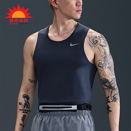 Nike/耐克正品2025男士训练圆领套头透气跑步背心T恤DV9322-437