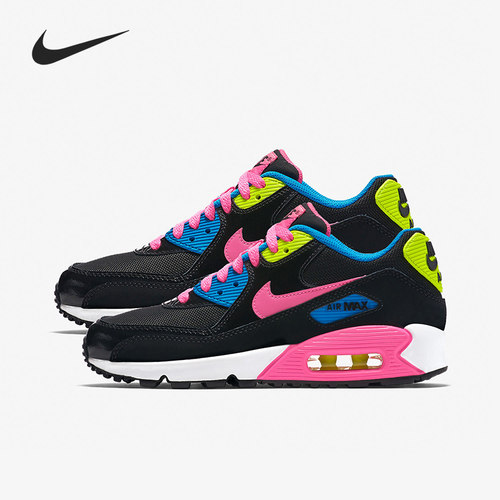 Nike/耐克正品AirMax90新款黑粉色训练运动经典板鞋724855-004