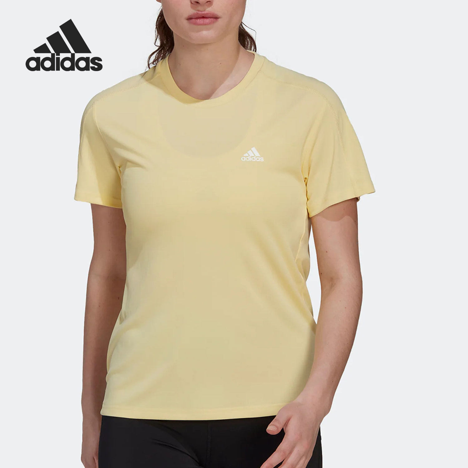 Adidas/阿迪达斯正品当季新款女子跑步健身运动短袖T恤HL1457,运动服/休闲服装,运动T恤,淘宝优惠券,粉丝福利购,淘宝优惠卷