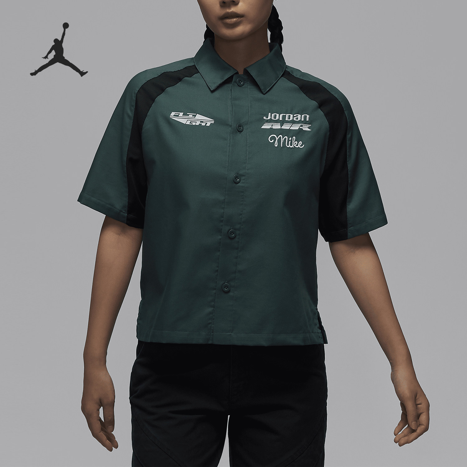 耐克女士梭织宽松短袖衬衫