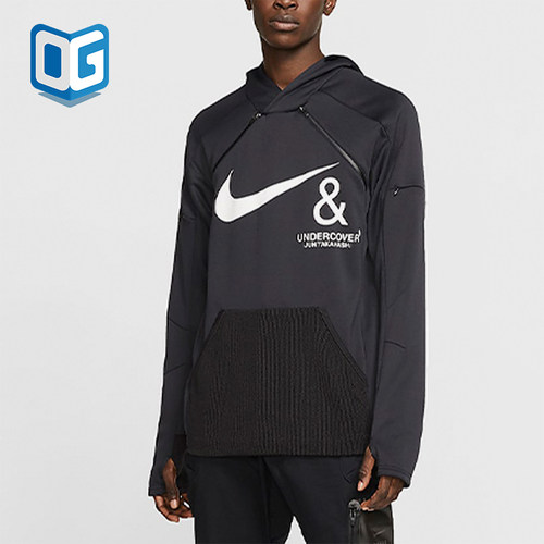 Nike/耐克正品空新款黑色运动休闲轻盈经典连帽卫衣CD7525-010