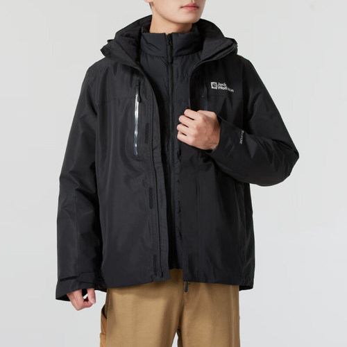 Jack wolfskin/狼爪正品户外男士三合一冲锋衣A61858A-6000