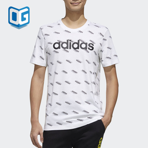 Adidas/阿迪达斯正品M FAV TEE男士透气字母印花运动短袖FM6023