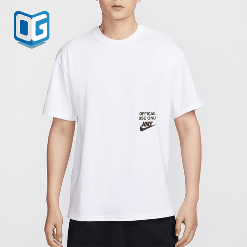 Nike/耐克正品Sportswear男士宽松休闲经典日常印花T恤HJ0775-100