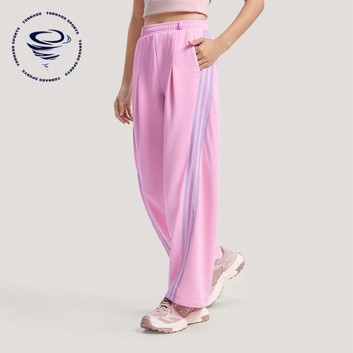 Adidas/阿迪达斯正品2026春季款女士日常印花直筒运动长裤KS0035