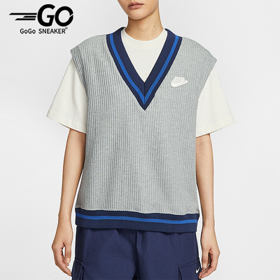 Nike/耐克正品Sportswear女士休闲针织V领无袖单马甲IM7483-063