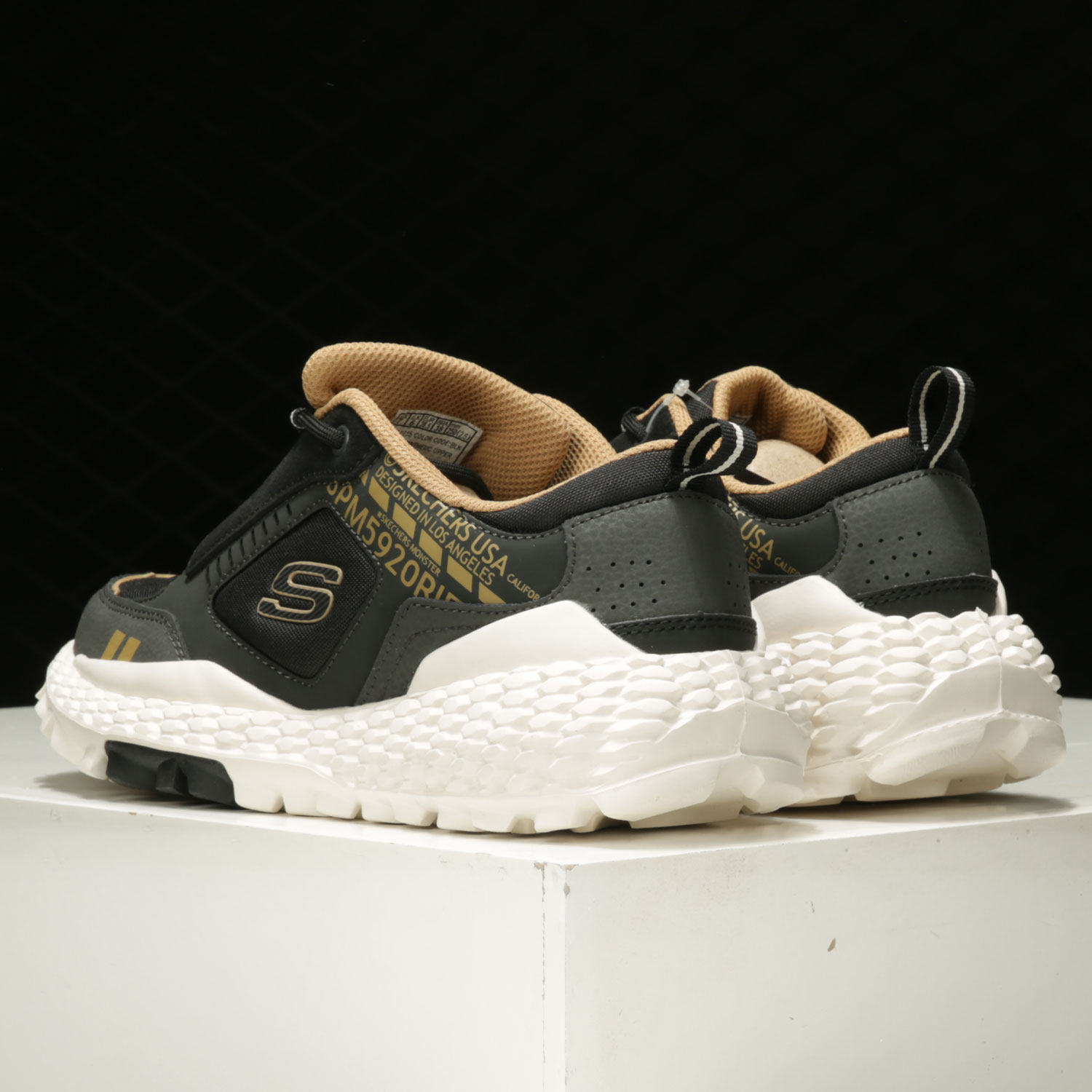 Skechers/斯凯奇正品男子时尚绑带低帮厚底老爹鞋休闲运动鞋