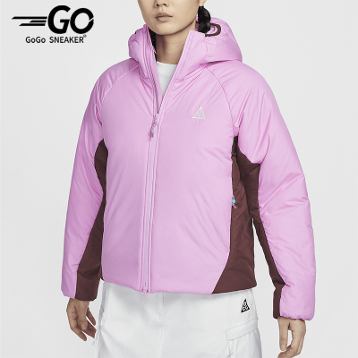 耐克女士训练拼接保暖时尚棉服