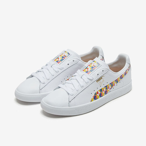 PUMA彪马正品Clyde Graffiti男女彩标休闲运动复古板鞋370001-01