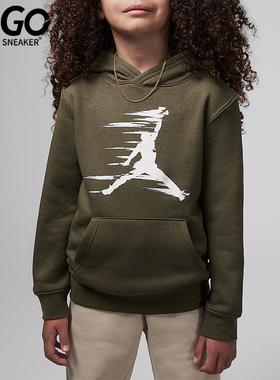 Nike/耐克正品JORDAN小童透气复古宽松运动卫衣套头衫HV1556-222