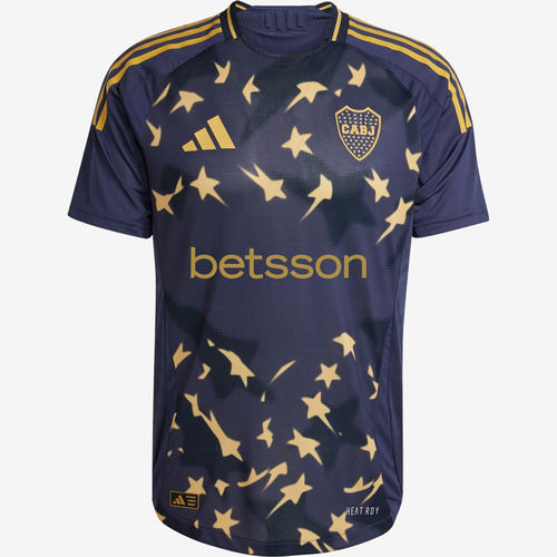 Adidas阿迪达斯正品BOCAJUNIORS男款透气轻质修身足球球衣IV8212