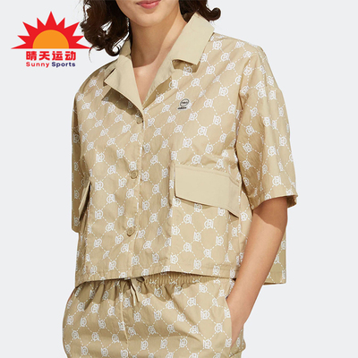 阿迪达斯女士透气翻领短袖POLO衫