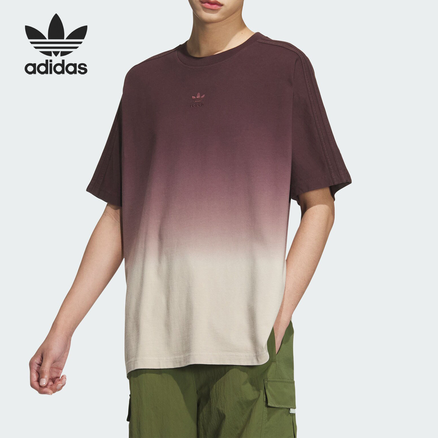 Adidas/阿迪达斯正品三叶草TOC TEE SS 情侣款时尚短袖JG1524