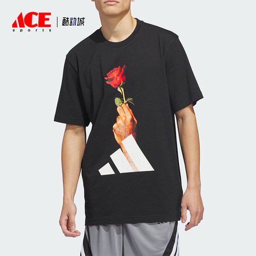 Adidas/阿迪达斯正品D-Rose男士篮球印花经典针织运动短袖KS2044