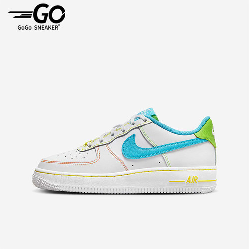 Nike/耐克正品Air Force 1 GS女子大童经典低帮板鞋FJ4614-100