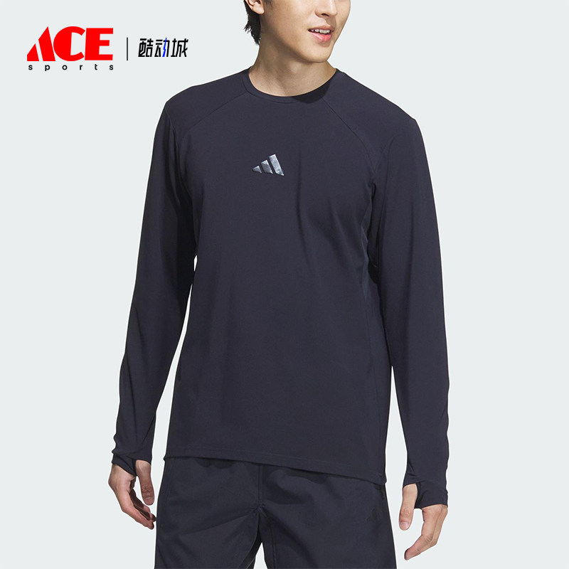 Adidas/阿迪达斯正品2025春季男士针织三条纹经典运动长袖JM2018