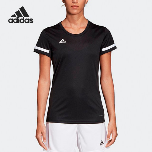 Adidas/阿迪达斯正品新款女黑白色训练跑步轻盈短袖T恤DW6886
