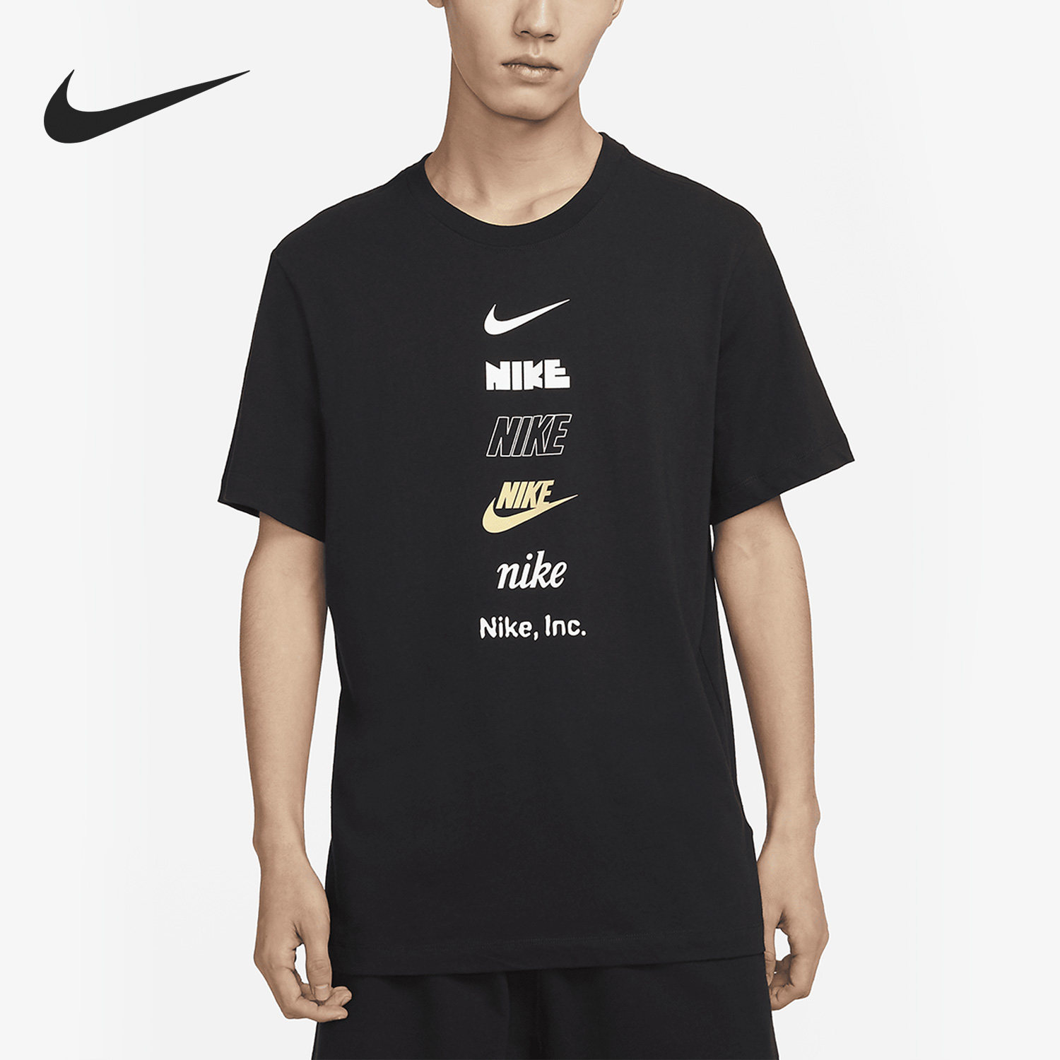 Nike/耐克官方正品当季新款透气圆领男子运动短袖DZ2876-010