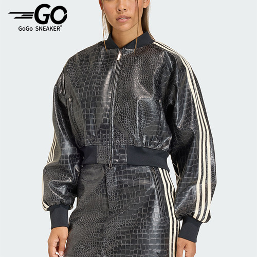 Adidas/阿迪达斯正品三叶草女士时尚宽松短款立领夹克外套KE5035