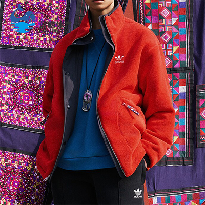 阿迪达斯男士保暖户外宽松棉衣