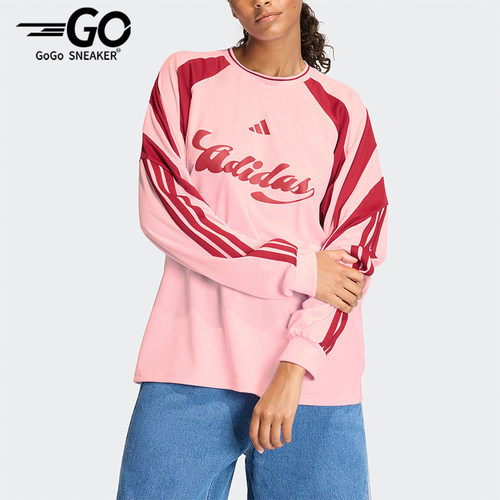 Adidas/阿迪达斯正品2026春季款女士圆领经典透气长袖上衣JY7640