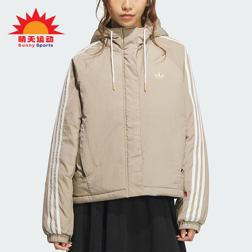阿迪达斯女士运动连帽棉服