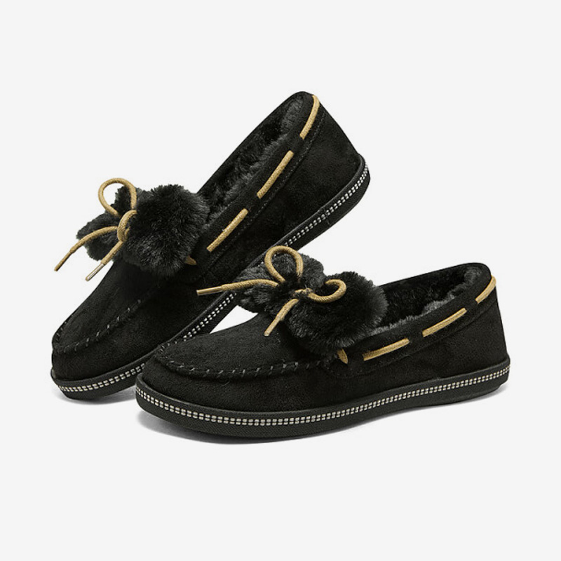 Skechers/斯凯奇正品新款女子加绒时尚一脚蹬休闲乐福鞋