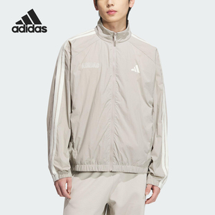 男士 Adidas 款 2025夏季 高领宽松休闲外套KC2835 阿迪达斯官方正品