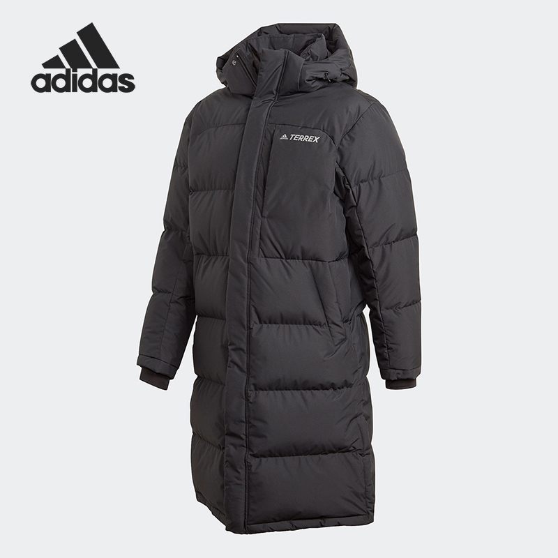 Adidas/阿迪达斯正品运动男女同款宽松保暖连帽羽绒服GE9877