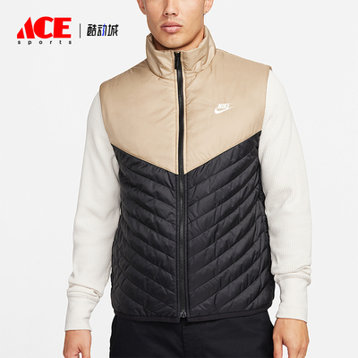 Nike/耐克正品Therma-FIT 男士运动拼接保暖立领棉马甲FB8202-010