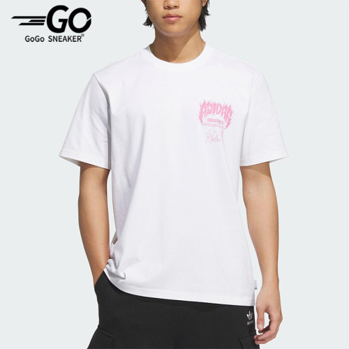Adidas/阿迪达斯正品三叶草男士日常针织经典图案透气短袖KA2255