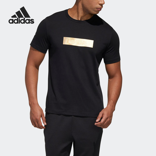 Adidas/阿迪达斯正品当季新品男子运动休闲短袖圆领T恤GH4416