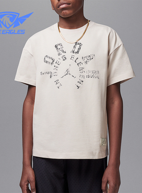 Nike/耐克正品JORDAN大童休闲印花宽松经典运动透气T恤II3169-140