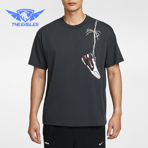 Nike/耐克正品2025 LeBron男士圆领图案针织透气短袖IH8545-045