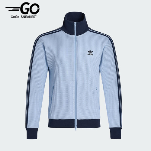 Adidas/阿迪达斯正品三叶草男女立领经典复古华夫格外套KY1086