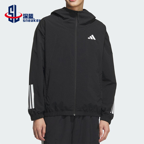 Adidas/阿迪达斯正品新款男士梭织透气经典连帽夹克外套KC3926